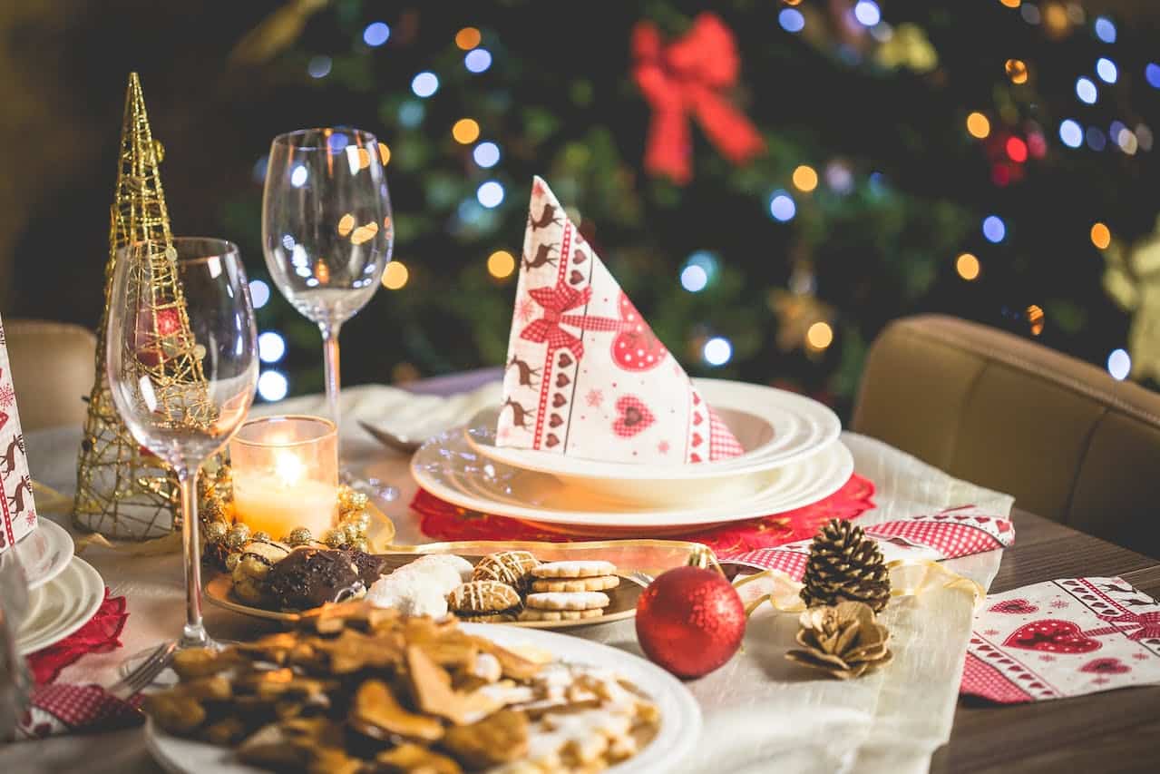 Mesa de Navidad de un spot navideño