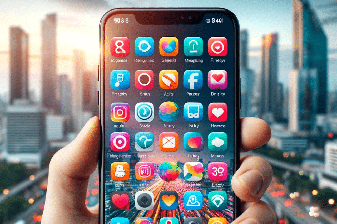 Teléfono con apps desarrolladas con IA